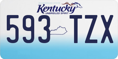 KY license plate 593TZX