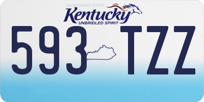 KY license plate 593TZZ
