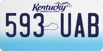KY license plate 593UAB