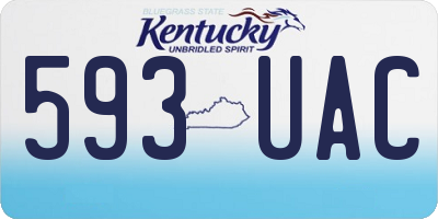 KY license plate 593UAC
