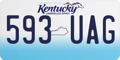KY license plate 593UAG