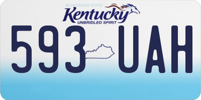 KY license plate 593UAH