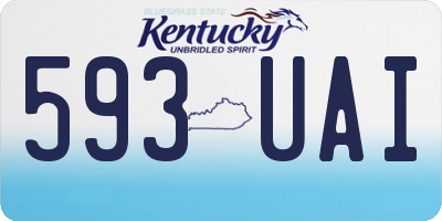 KY license plate 593UAI