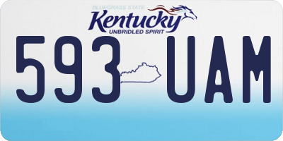 KY license plate 593UAM