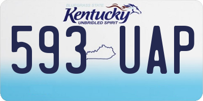 KY license plate 593UAP