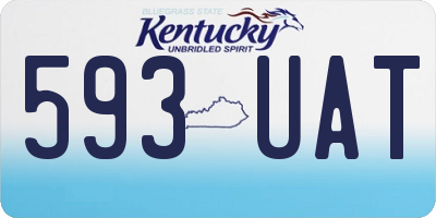 KY license plate 593UAT