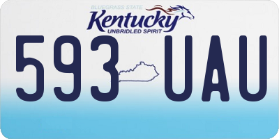 KY license plate 593UAU