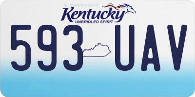KY license plate 593UAV