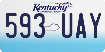 KY license plate 593UAY