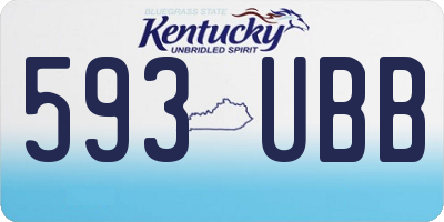 KY license plate 593UBB