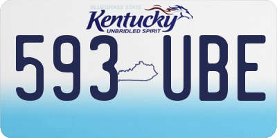 KY license plate 593UBE