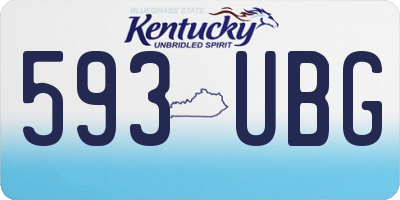 KY license plate 593UBG