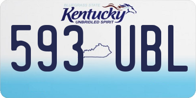 KY license plate 593UBL