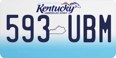 KY license plate 593UBM