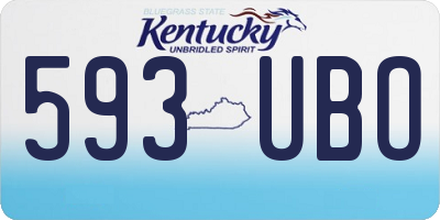 KY license plate 593UBO