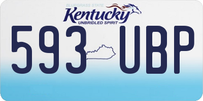 KY license plate 593UBP
