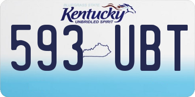 KY license plate 593UBT