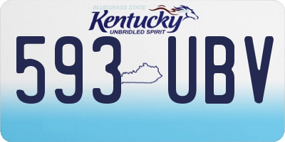 KY license plate 593UBV