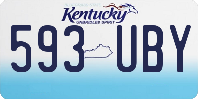 KY license plate 593UBY