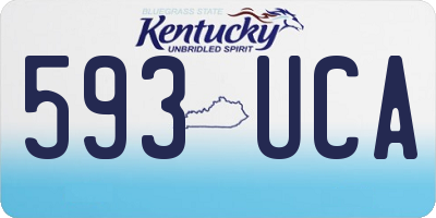 KY license plate 593UCA