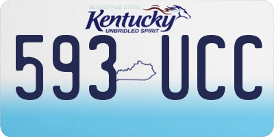 KY license plate 593UCC