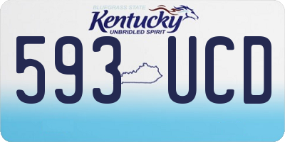 KY license plate 593UCD