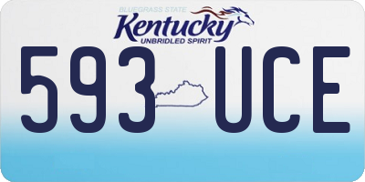 KY license plate 593UCE