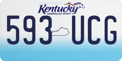 KY license plate 593UCG