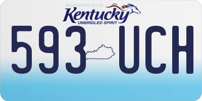 KY license plate 593UCH