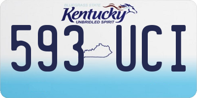 KY license plate 593UCI