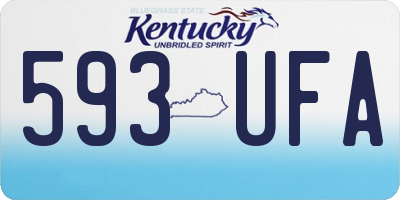 KY license plate 593UFA