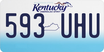 KY license plate 593UHU
