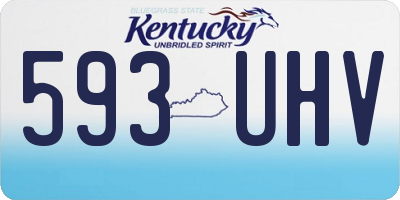 KY license plate 593UHV