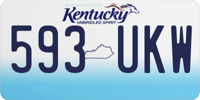 KY license plate 593UKW