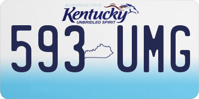 KY license plate 593UMG