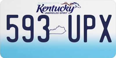 KY license plate 593UPX