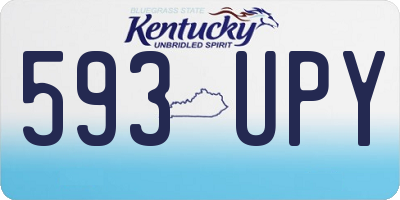 KY license plate 593UPY