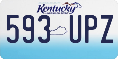 KY license plate 593UPZ