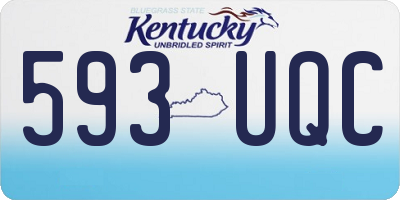 KY license plate 593UQC