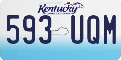 KY license plate 593UQM