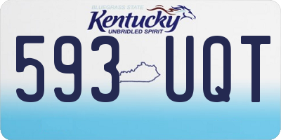 KY license plate 593UQT