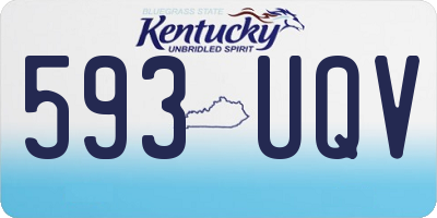 KY license plate 593UQV