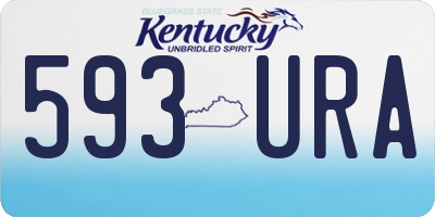 KY license plate 593URA