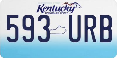 KY license plate 593URB