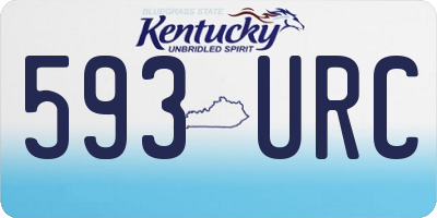 KY license plate 593URC