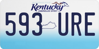 KY license plate 593URE