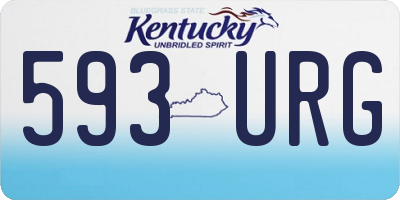 KY license plate 593URG