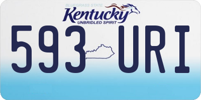 KY license plate 593URI