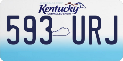 KY license plate 593URJ