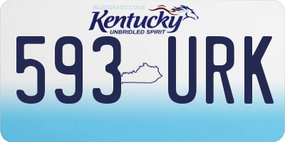 KY license plate 593URK